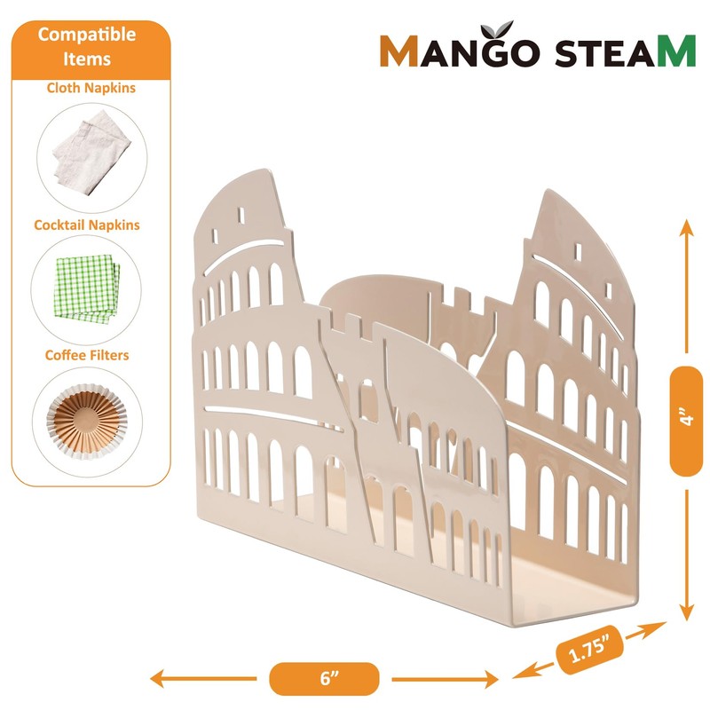 Mango Steam Tabletop Napkin/Tissue & Letter Holder for Home, Kitchen,