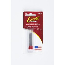 Excel Blades #13 Fine Saw Hobby Blade, 5 Pack, American Made Replacement Craft Knife Blades