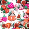 COGCHARGER 140 Stück Obst-Charms-Anhänger, Imitation, Lebensmittel-Charm, Kirsche, Wassermelonen-Anhänger für Schmuck,
