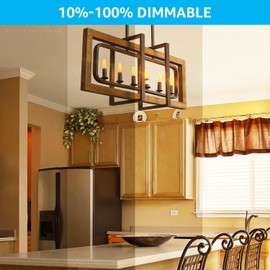 TORCHSTAR T10 LED Bulbs Dimmable, Tubular Vintage Edison Light Bulbs, UL Listed, Banker's Lamp Bulb E26, 4W T10 Filament Bulb for Chandeliers, Clear Glass, 40W Eqv. 450lm, 2700K Soft White, Pack of 3