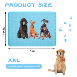 dgdgbaby Dog Cooling Mat Large Cooling Pad Summer Pet Bed for Dogs Cats Kennel Pad Breathable Pet Self Cooling Blanket Dog Crate Sleep Mat Machine Washable