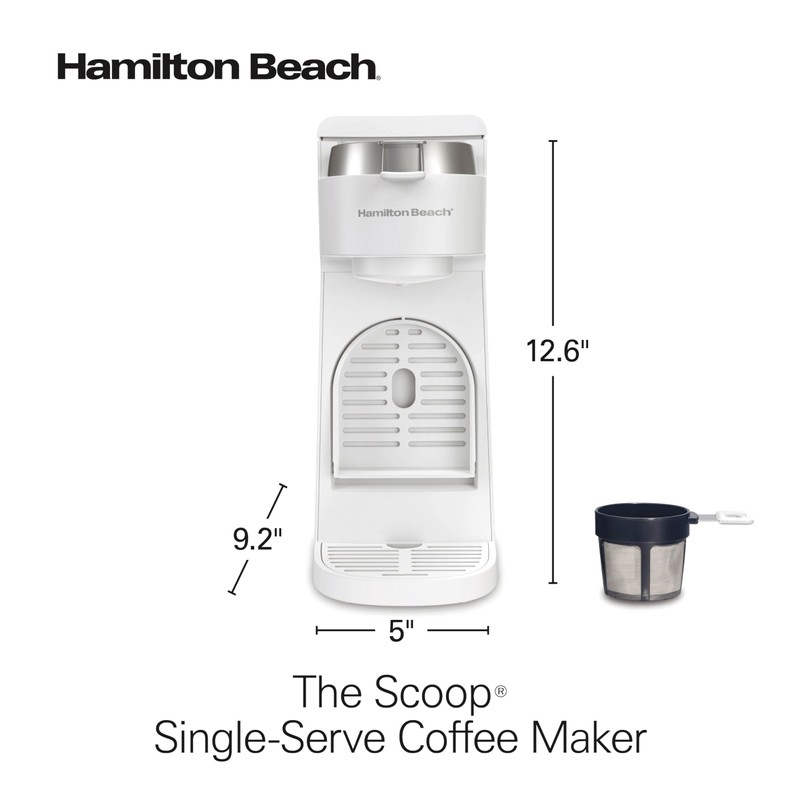 Hamilton Beach 47621 The Scoop Single Serve Coffee Maker &
