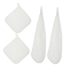 Healeved 4-Pack Absorbent Infant Washcloths Soft Baby Face Towels for Newborns Multi-Purpose Shower Towel Set Quick-Dry Baby Bath for Toddlers