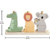 Fisher-Price Wood Baby Toy Stack & Sort Animals, 10 Wooden
