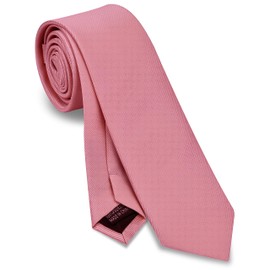 Branduce 2.4" Dusty Rose Tie Mens Skinny Tie for Wedding 6cm Solid Pure Color Thin Slim Woven Necktie (TA04-41)