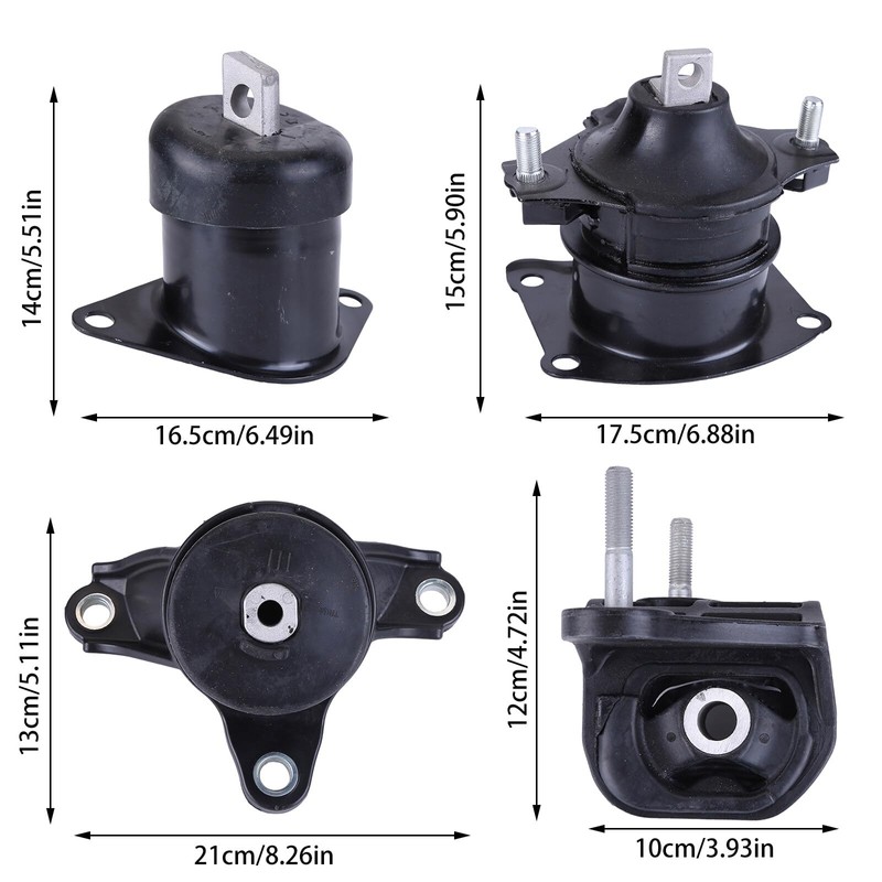 Slakerbe 4PCS Engine Motor Mount Set fit for Honda Acura