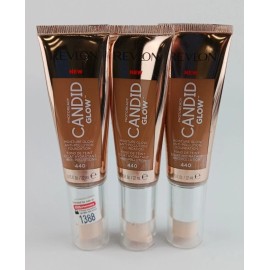 Revlon 3 PACK REVLON PHOTOREADY CANDID GLOW MOISTURE GLOW FOUNDATION 440 CARAMEL