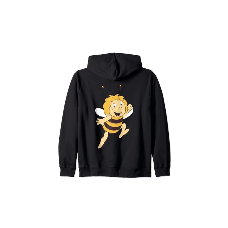 Maya the Bee Retro Cartoon TV Series Hooded Jacket, black