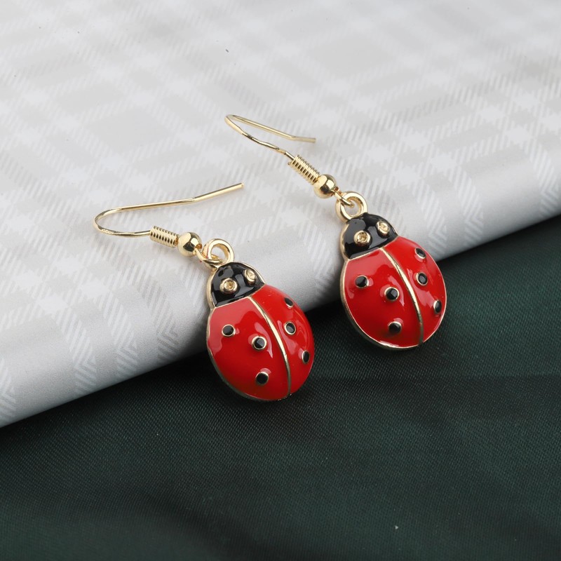 PLITI Ladybug Lover Gift Good Luck Ladybug Gift Red Ladybug