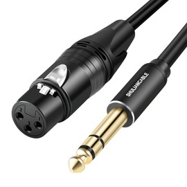 SHULIANCABLE 1/4 Inch Jack TRS Balanced to XLR Female Microphone Cable, XLR to 6.35 mm Male TRS Cable, Suitable for Microphones, Active Speakers, Stage, DJ, Studio Audio Console (Female, 10M)