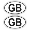 Unbranded/Generic 2x GB Oval Vinyl Bumper Stickers Decals Euro Great