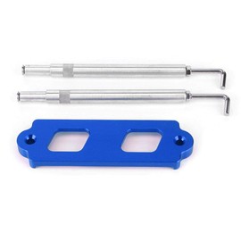 161mm/6.3in Aluminum Car Battery Tie Down Bracket fit for Honda Civic/CRX 1988-2000, etc(Blue)