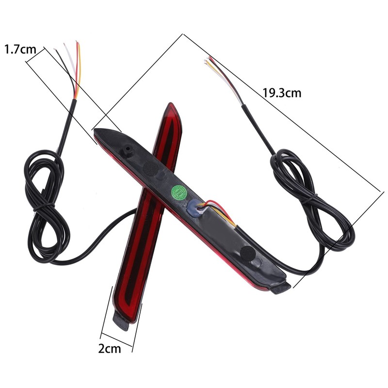 Sequential Fiber Reflector Turn Signal Left and Right Set for