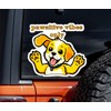 Pawsitive Vibes Only Cute Smiling Dog Vinyl Sticker Decal 5x5