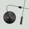ElekTek Premium Matt Black Bathroom Light Pull Cord Switch Kit