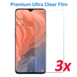 MEZON [3 Pack] Ultra Clear Screen Protector Film for OPPO A91 – Case Friendly, Shock Absorption (OPPO A91 Clear)