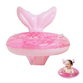 Baby Swimming Float, Baby Inflatable Pool Float with Seat for 6-36 Months, Baby Girl Inflatable Baby Swimming Ring Pool Float for Infant Toddler Kids 1-3 Years (Mermaid)
