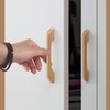 NAKUPENDA Pack of 4 Cabinet Handles, Wooden Handles, Wardrobe Furniture