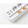 NEUVIELE Power Strip with 2 USB, 2-Way 3-Way Surge Protection,