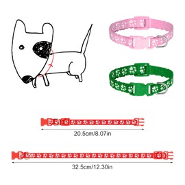 tonyg-p Pack of 12 Puppy Collars Puppy ID Collar Adjustable Quick Release Reflective Pet Collar Cat Collars Soft Nylon Adjustable for Small Dogs M 21-32 cm