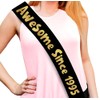Awesome Since 1995 Black and Gold Sash - Happy 30th