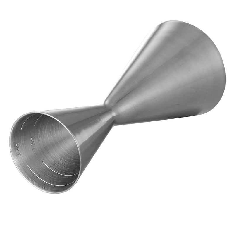 Cocktail Geek Double Cocktail Jigger Slim Style Measuring Jigger (Silver)
