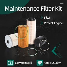 Riyhch Set of 4 Filter Kit, for Paccar MX13 MX-13 EPA13 Engine, 1948921 Oil Filter Element, 1922496 Oil Filter Element Centrifugal, 2277129 Fuel Filter, FS19915 Fuel Filter Water Separator