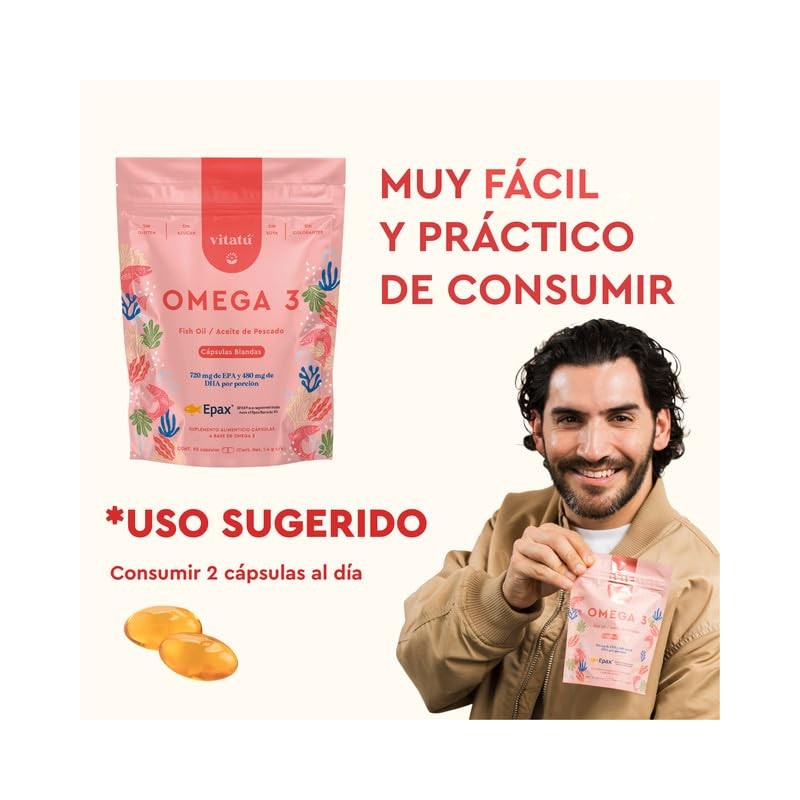 Vitatú Omega Aceite Pescado 1200 Epa Dha Cápsulas Blandas Patente