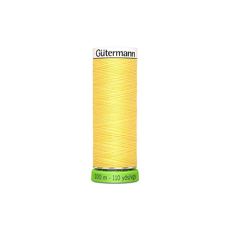 Gutermann Recycled Polyester Thread 10m Lemon Peel
