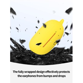 Compatible with Beats Powerbeats Pro 2 Active Noise Cancelling Earbuds,Premium Silicone Shockproof Protection Skin Touch Charging Port Accessible, Front LED Visible with Lanyard,Yellow.