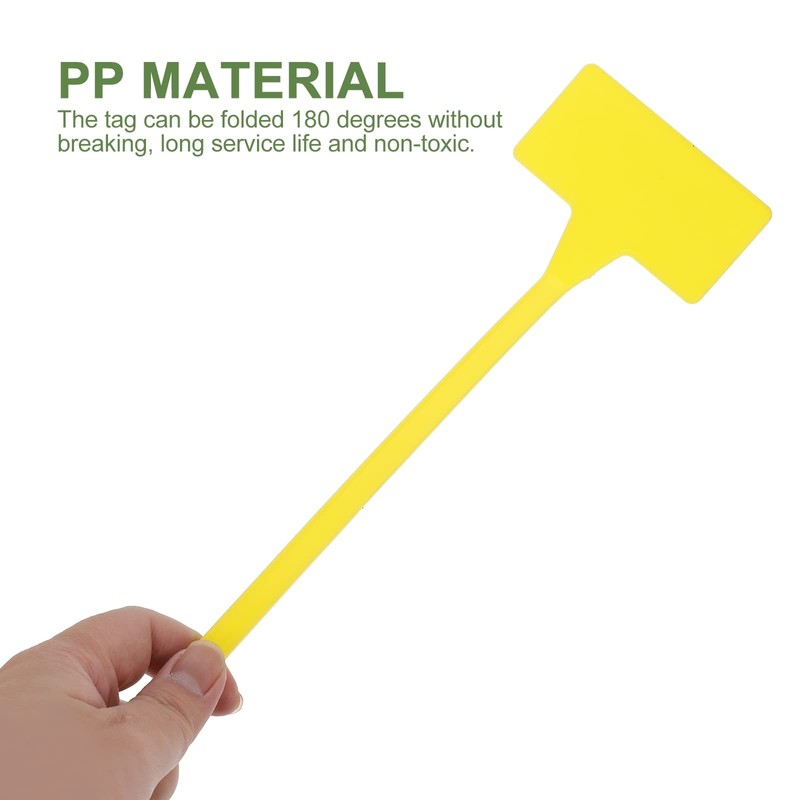 OUNONA Waterproof Plant Markers 30 CM Yellow 10 PCS