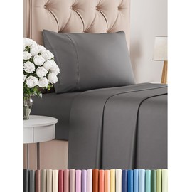 3 Piece Bed Sheet Set Twin XL Size - Comfy, Breathable & Cooling - Soft, Cozy Bedding Set w/ 8-16 Inch Deep Pockets - 1 Flat & 1 Fitted Sheet & 1 Pillowcase - Wrinkle Free and Fade Resistant - White