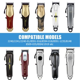 Clipper Guards for Wahl 10 Pcs, Ancable Cordless Clipper Cutting Guards for Wahl 0.5, 1, 1.5, 2, 3, 4, 5, 6, 7, 8 with Metal Clip from 1/16 Inch to 1 Inch (1.5-25mm) for Wahl Clippers All Size