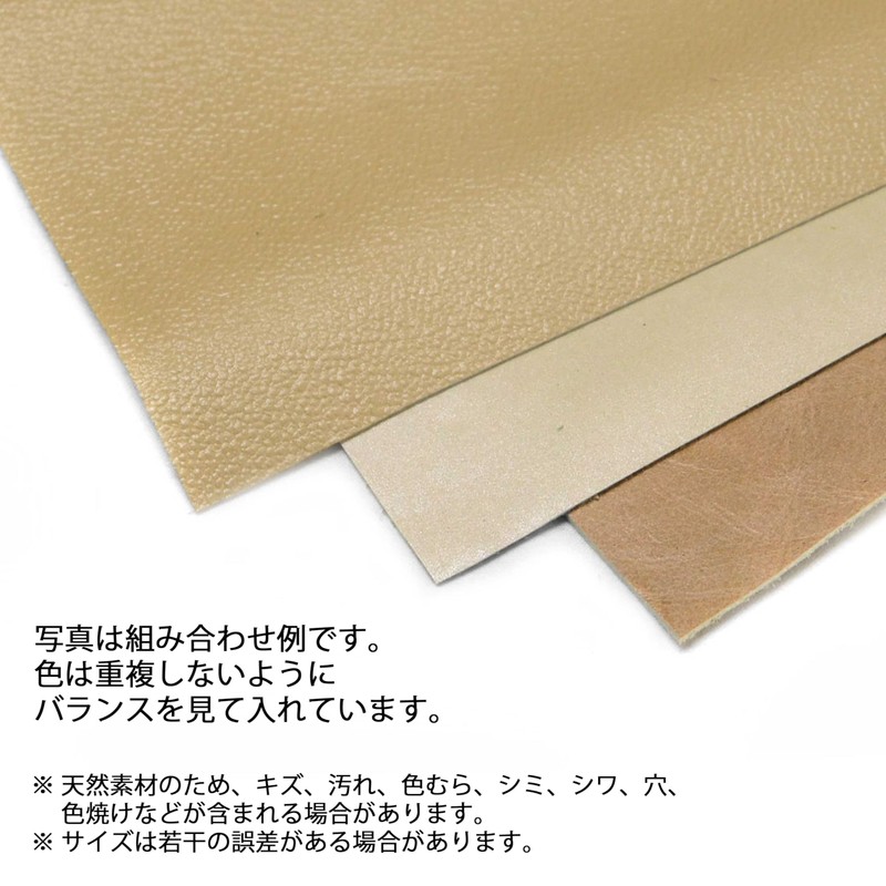 Genuine Leather (Beige, A4 x 3 Piece Set)