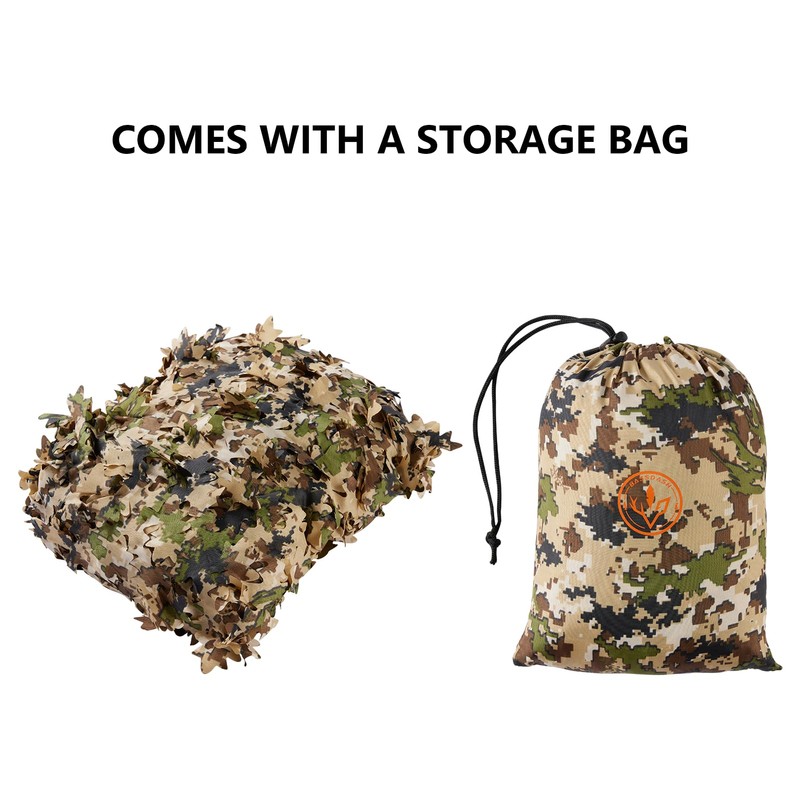 BASSDASH Camo Netting Camouflage Mesh Water Resistant for Hunting Blind