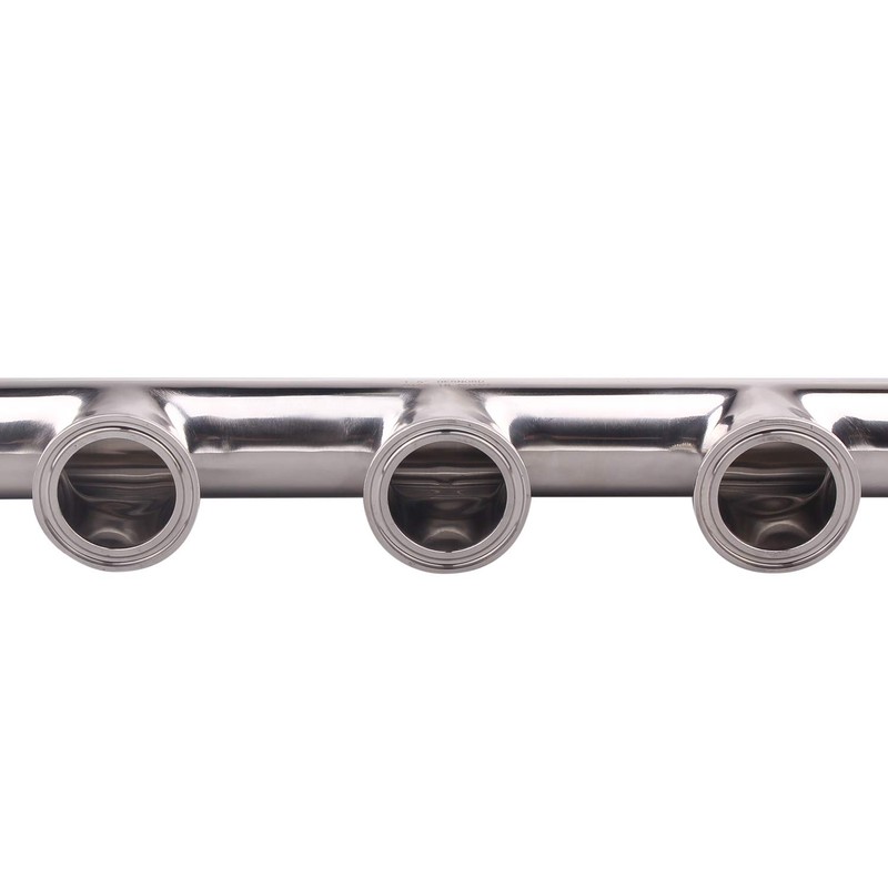 DERNORD Tri Clamp 1.5 inch x 3 Port Manifold Stainless
