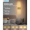 VOLISUN Battery Operated Wall Sconce Set of Two, Gold Rechargeable
