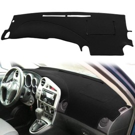 Yiz Dash Cover Mat Custom Fit for Toyota Matrix 2003-2008 with Headlight Sensor,Dashboard Cover Pad Cap Carpet J235 (Black)