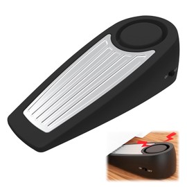 Casmoby Upgraded 130dB Door Stop Alarm & Hotel Door Lock, Travel Door Stopper Door Wedge Alarm, Dual Protection Security Devices Pocket Door Stopper Self Defensey Tools for Home, Room,Apartment(Black)