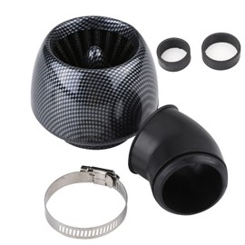 Motorcycle Air Filter Carbon Fibre Universal Motorcycle Air Filter Purifier Accessory for 150cc - 250cc Motorcycle Scooter ATV Dirt Bike (35mm)