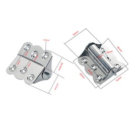 2 Pcs Stainless Steel Screen Door Hinges Hardware Spring Loaded Hinge, Silver