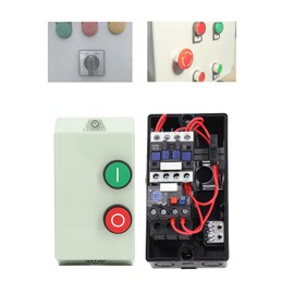 LE1D12 Single Phase Magnetic Switch Box, Single Phase 220V 230V 3 Phase 380V 400V 9 to 13A Magnetic Switch IP55 Flame Retardant Magnetic Starter Motor Control