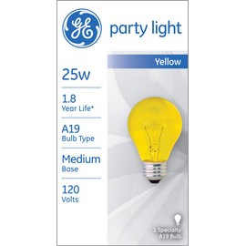 GE 49728 25-Watt Yellow Light Bulb