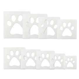 Paw Stencil, 8Pcs Large Dog Paw Stencil for Painting,Cute Bear Cat Paw Print Stencils Template Reusable Plastic Animal Paw Paint Stencil for Crafts Art Painting on Wood Paper Flag Wall Home Decor