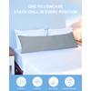 YZ HOME Cooling Body Pillow for Adults, Cold Touch Fabric,Blue