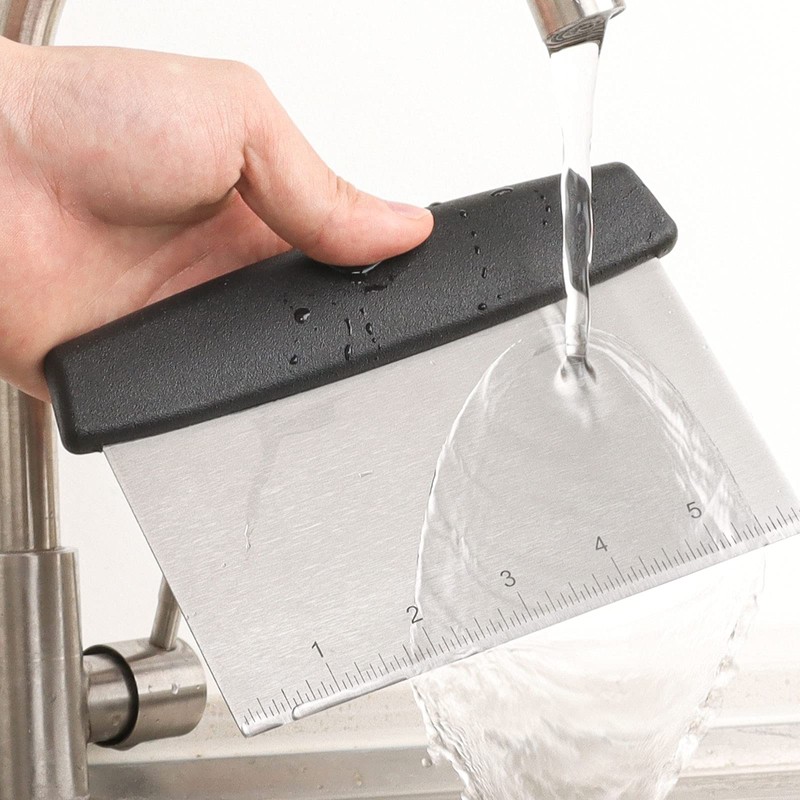 Dough Scraper, Dough Scraper with Handle and Measuring Scale, Bench