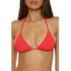 BECCA Women's Standard Color Code Triangle Bikini Top, Adjustable, Tie Back, Swimwear Separates, Fire, D