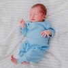 Organic Cotton Rib-Knit Baby Sleep Pants - Blue, 6-12 MTHS
