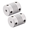 sourcing map 2 Pieces 4 mm to 5 mm Aluminium