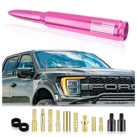 Upgrade American Flag Car Bullet Antenna,Truck Exterior Accessories Antenna Toppers Compatible with GMC,Chevy Silverado,Dodge,Ford,Jeep Antennas Replacement (Premium Pink - U.S. Flag)